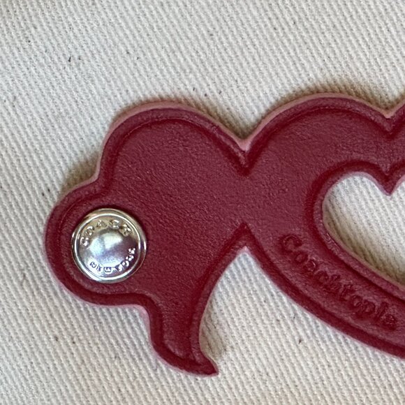 COACH COACHTOPIA HEART CORD HOLDER UPCRAFTED LEATHER+DUST BAG&BOX:NWT 1941 RED - Picture 13 of 16